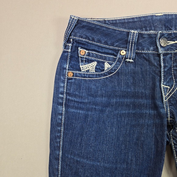 True Religion Stella Skinny Jeans Women Blue Denim Button Fly RN 112790 CA 30427 - Picture 6 of 13